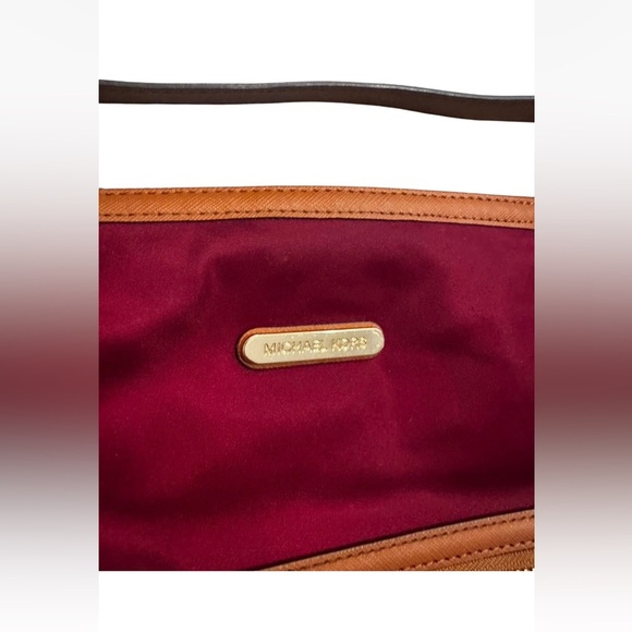 MICHAEL KORS Kempton Nylon Tote Purse Leather Trim Lightweight Bag Shoulder - Picture 4 of 11